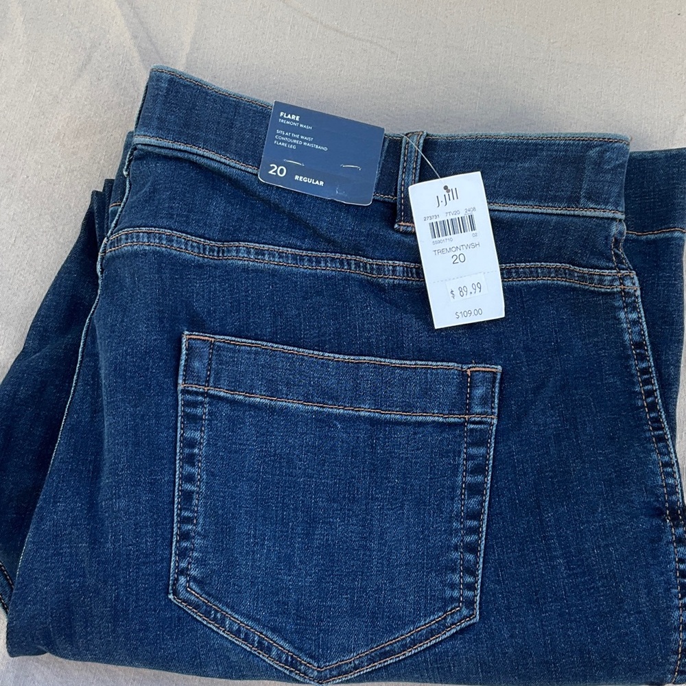 J. Jill Dark Indigo High-Rise Flare Jeans
